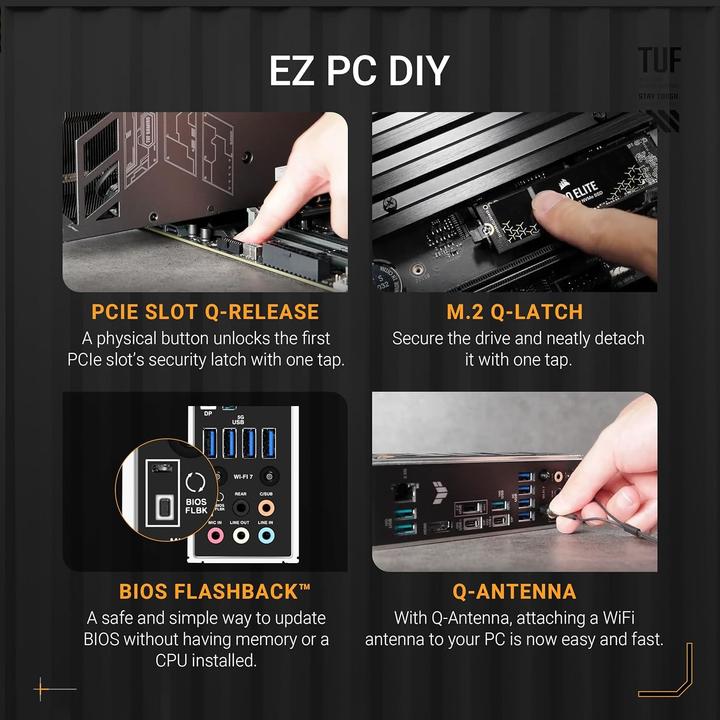 Produktbild ASUS TUF GAMING X870-PLUS WIFI (AMD X870, ATX)