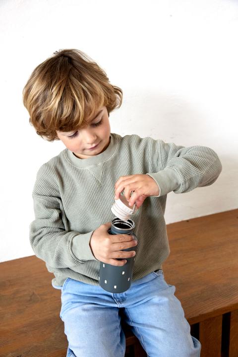 Immagine prodotto Lässig Edelstahl Kinder Trinkflasche 500 ml - Happy Prints, Dunkelblau (0.50 l)
