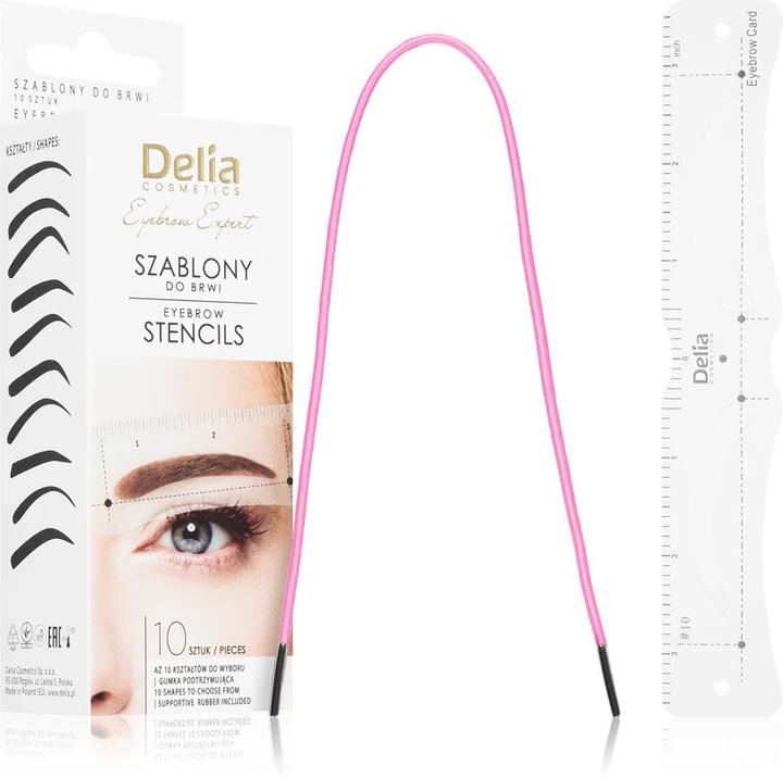 Actual product image Delia Cosmetics Delia Eyebrow Stencils 10 Pieces
