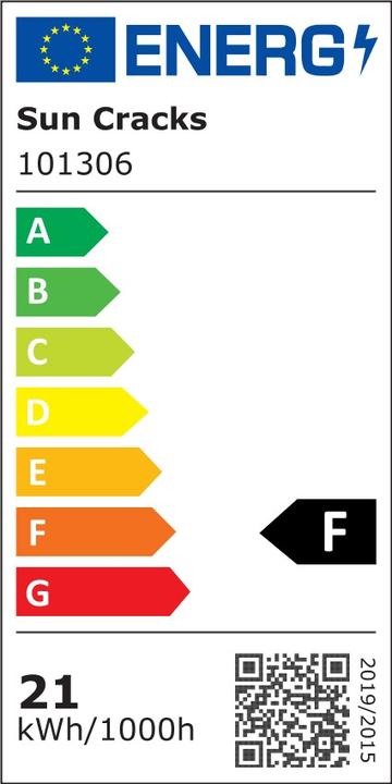 Energy Label Sun Cracks LED downlight dimm. 101306 3000K white Downlight/spotlight/floodlight 4260346531231 (1800 lm)