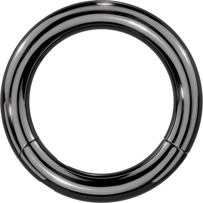 Produktbild Star Piercing Segmentring klappbar schwarz (Titan, ohne Messing)