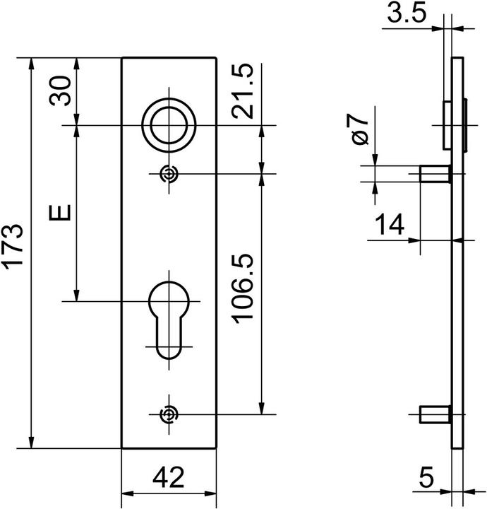 Produktbild Glutz Aussentürschilder 52148 easyfix (Türschildgarnitur)