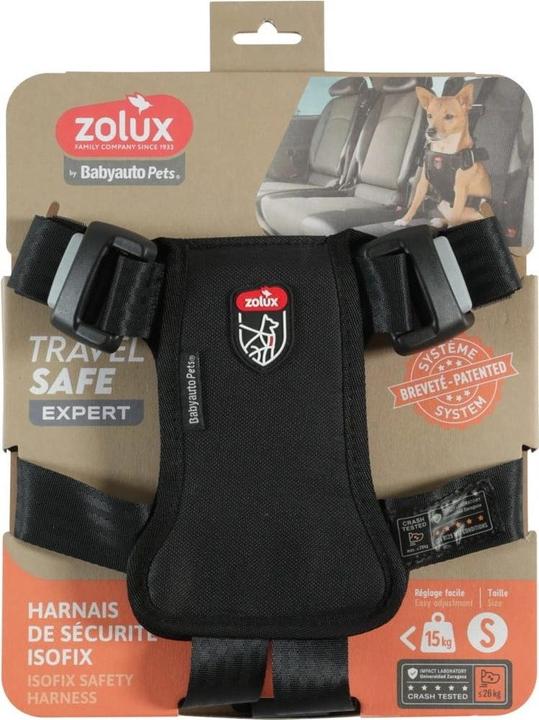 Zolux Szelki dla psa TRAVEL SAFE S czarne (Chien)