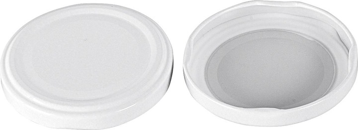 Actual product image Dosen-Zentrale Twist-off lid pasteurization resistant Ø63mm white (6 pcs.)