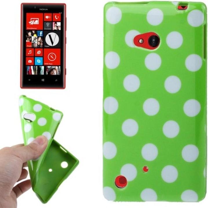Produktbild König Design Schutzhülle TPU Case für Handy Nokia Lumia 720 Grün / Weiss (Nokia Lumia 720)