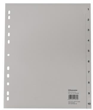 Soennecken Number index Use for paper format: DIN A4, Exercise Design of the tabs: 1-10