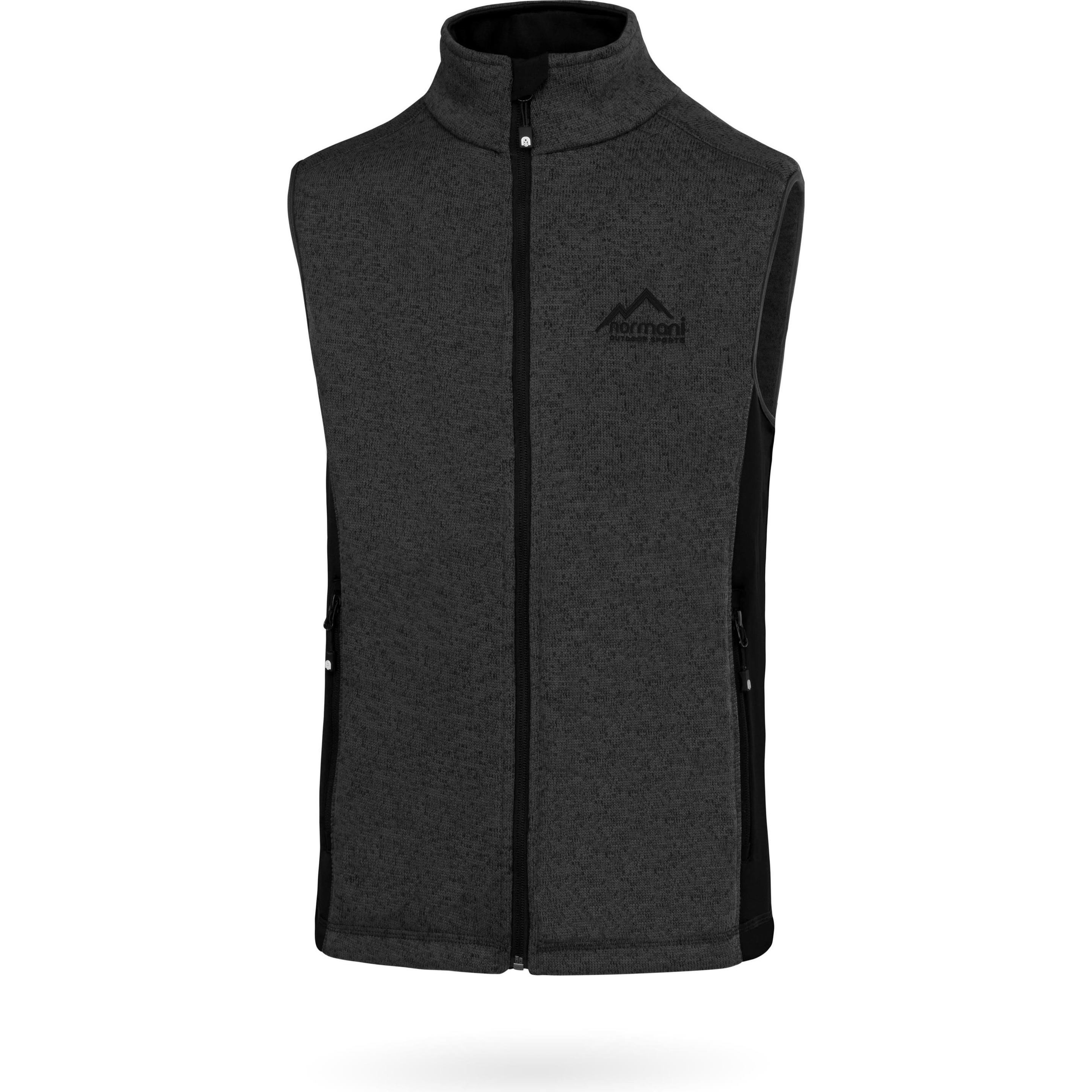 Thumbnail - Normani, Herren, Weste, Herren Strick-Fleeceweste Shamattawa, Schwarz, (S)