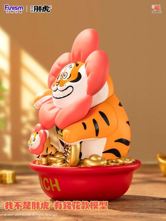 Produktbild Funism I Am Not Fat Tiger Statue Alexander the Tiger Rich Flower 20 cm