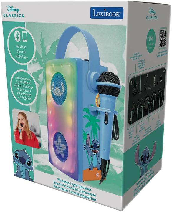 Actual product image Lexibook Bluetooth speaker Luminous Stitch with microphone