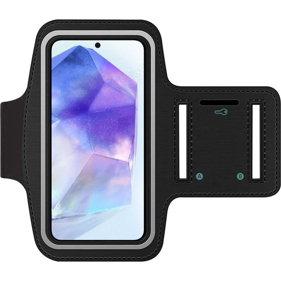 SmartFitness Samsung Galaxy A55 5G Handy Sport Armband, Smartphone Sportarmband, Schwarz