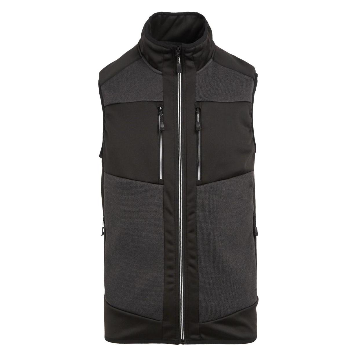 Regatta, Unisex, Westen, E-volve Unisex Knit Effect Stretch Bodywarmer, Mehrfarbig, Schwarz, Grau