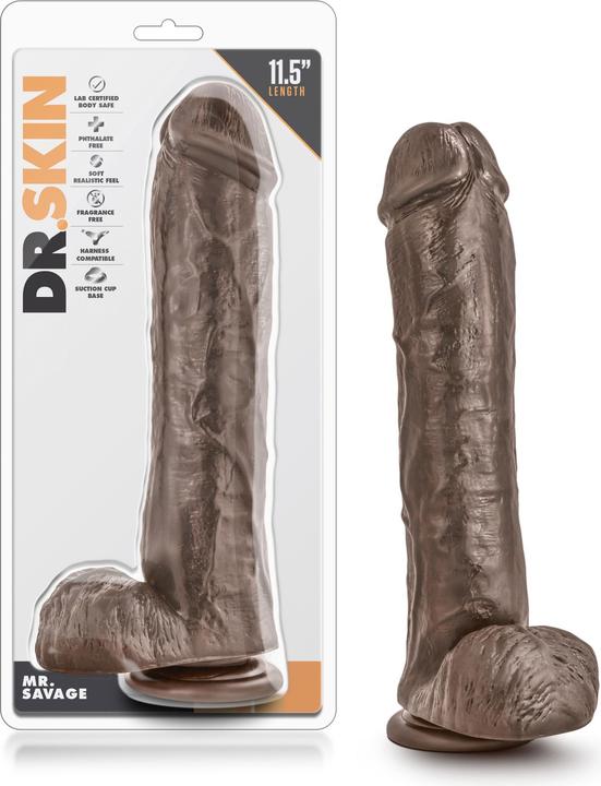 Produktbild Blush Dr. Skin â Mr. Savage Dildo mit Saugnapf 29,2 cm â Schokolade
