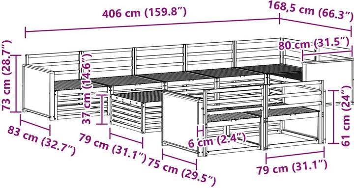 Produktbild vidaXL Outdoor-Sofa