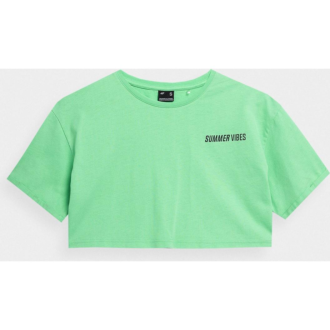 4F, Damen, Shirt, T-Shirt Grün s. L TTSHF558, Grün, (L)