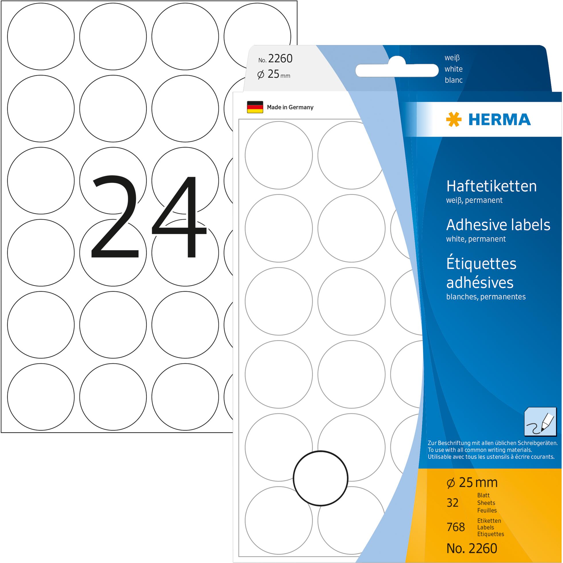 Herma, Etiketten, Haftetiketten