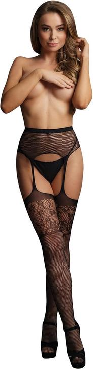 Le Désir Garterbelt stockings with lace top - O/S (One Size)