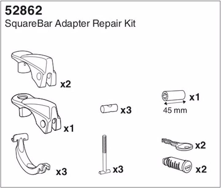Thule Barre d'adaptation SquareBar. RepairKit 532