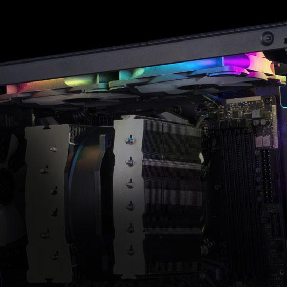 Actual product image Silverstone Technology SST-LS04 - Premium ARGB LED Light Strip, 45 cm with 40x 2020 ARGB L on both sides (RGB)