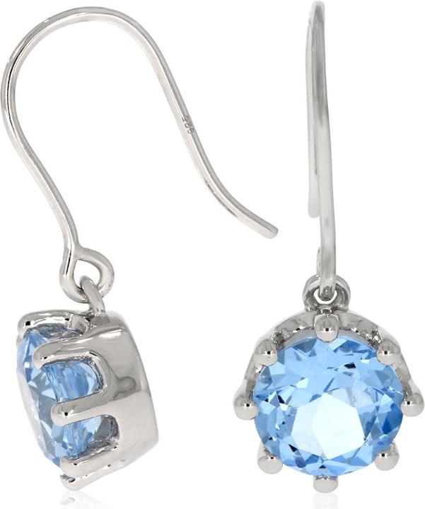 Image du produit Xen Boucles d'oreilles avec quartz bleu HT env. 3,78 ct. plaqué rhodium (Argent sterling 925)