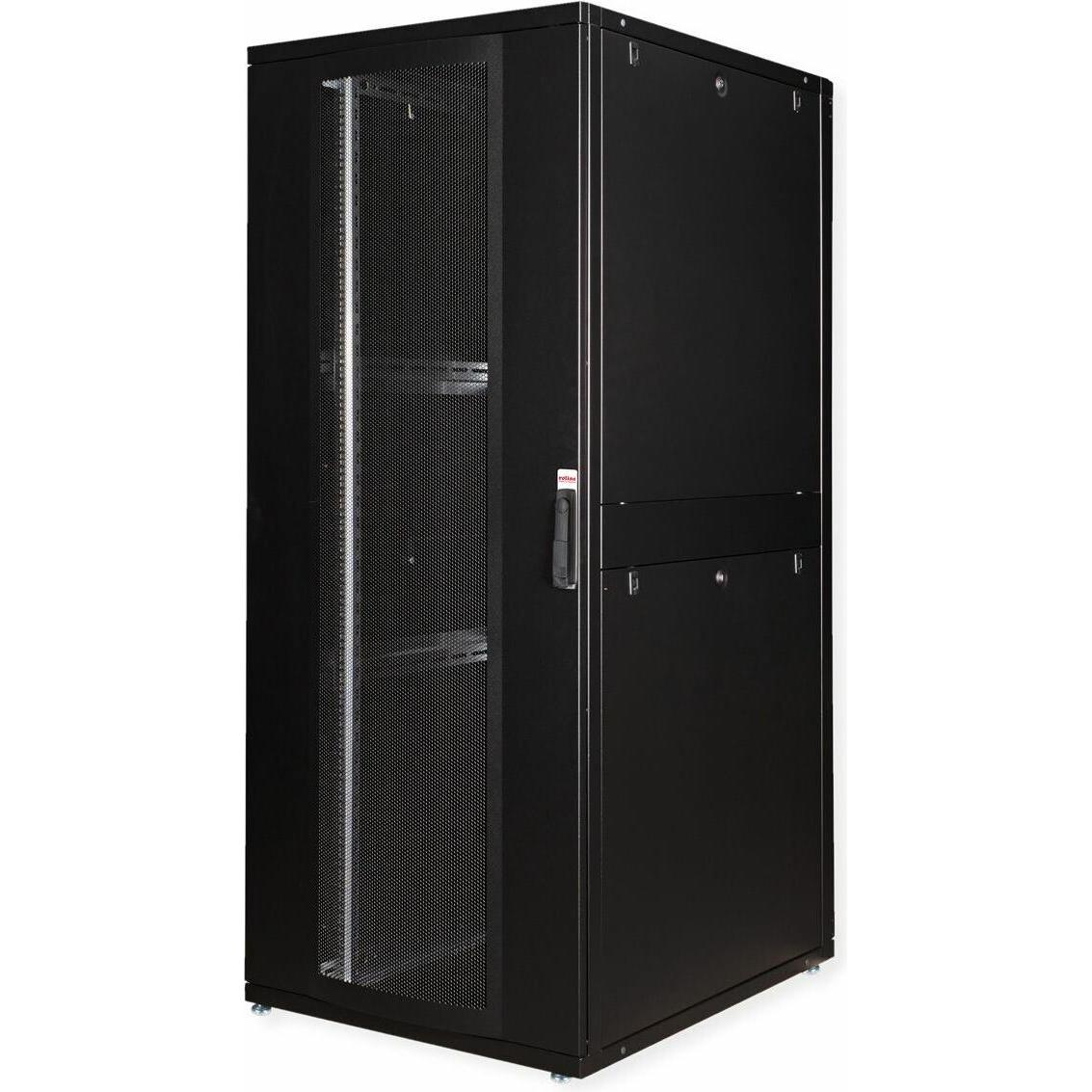 Roline 19-Zoll Serverschrank 42 HE (42 HE, 19 Zoll Rack), Serverschrank, Schwarz