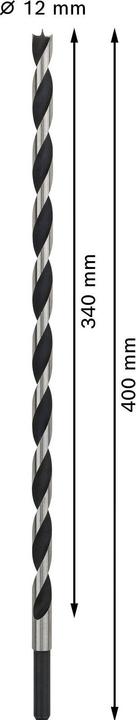 Actual product image Bosch Professional Zubehör PRO Wood Wood twist drill, 12 x 340 x 400 mm (10 mm)