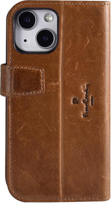 Produktbild Pierre Cardin Case iPhone 13 Mini - Echt Leder Book Case braun & 2 Kartenfächer (Apple iPhone 13 mini)