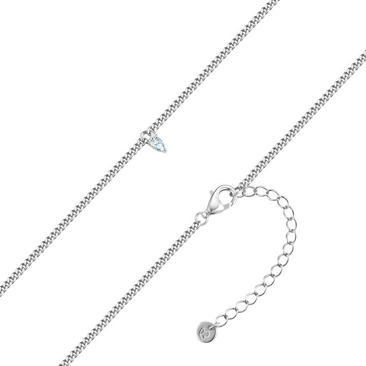 Image du produit Glanzstücke München Kette mit Anhänger Sterling Silber Zirkonia weiss - 38500 (Argent Sterling, 40 - 45 cm)