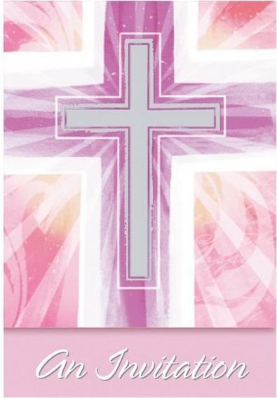 Image du produit Amscan Invitations à la communion découpées (paquet de 8) (8 pcs)