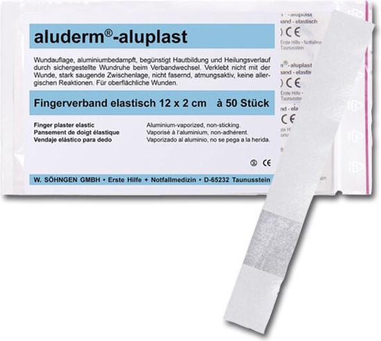 Actual product image Aluderm ® Universal plaster aluplast 2 x 12 cm (W x L) non-waterproof non-elastic white 50 pcs./pack. (50 x)