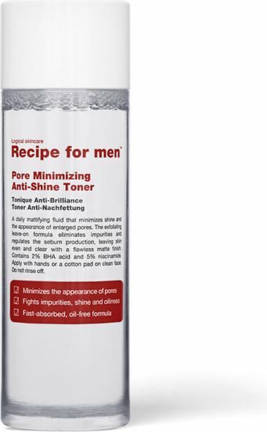 Actual product image Recipe for men Pore Minimising Anti-Shine Toner (100 ml)
