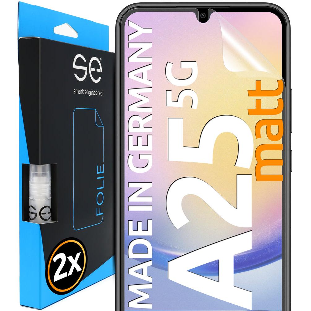 Smart Engineered se 3D Schutzfolie Samsung Galaxy A25 5G entspiegelt (VPE 2) (2 Stück, Samsung Galaxy A25 5G), Smartphon...