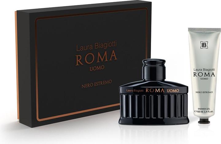 Immagine prodotto Laura Biagiotti Roma Uomo Nero Estremo Eau De Parfum 125ml + Shower Gel 100ml