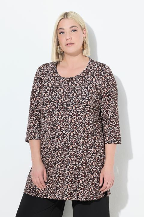 Produktbild Ulla Popken Longshirt, A-Linie, Rundhals, 3/4-Arm (56)