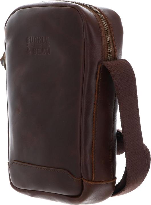 Actual product image Buckle & Seam Leder Crossbody Bag Runner Braun/Dots