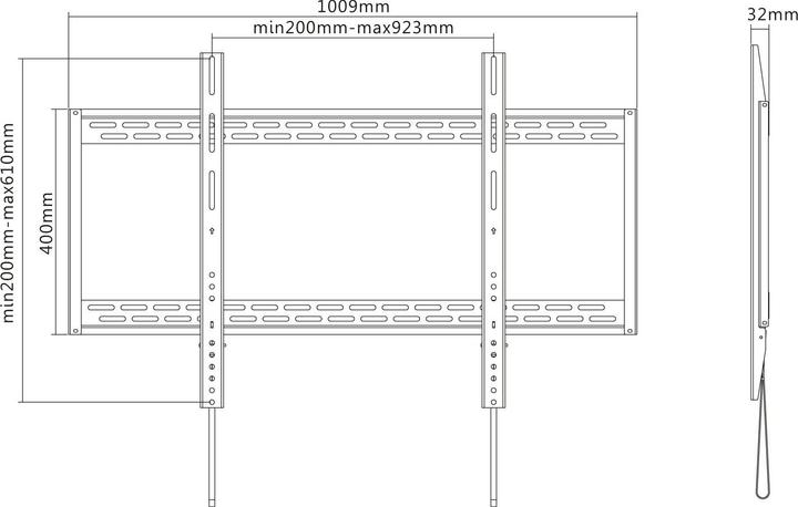 Produktbild Reflecta TV Wandhalterung PLANO Flat 100 9060 (Wand, 100", 100 kg)