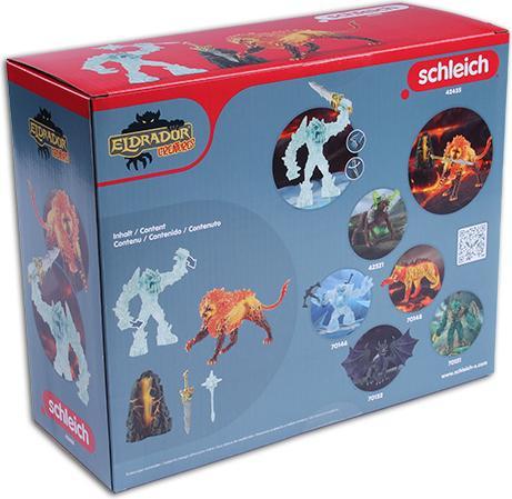 Produktbild Schleich Kampf um die Superwaffe - Frostmonster vs. Feuerlöwe