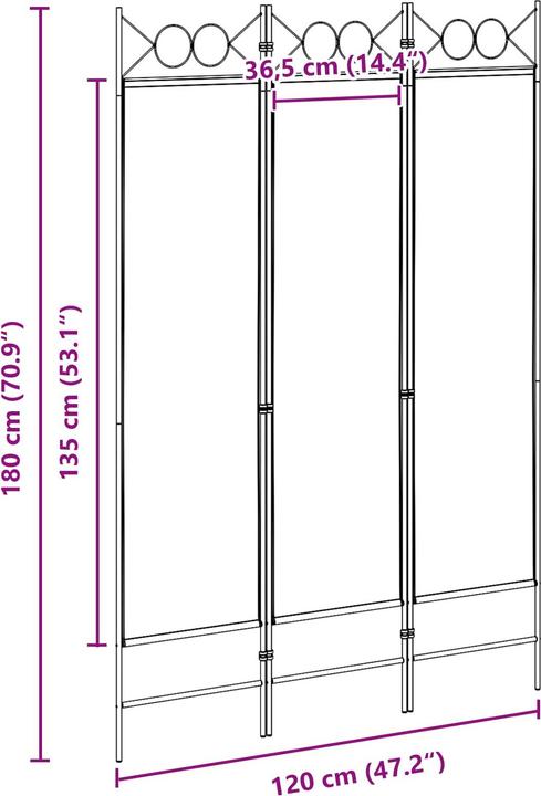 Actual product image vidaXL Raumteiler