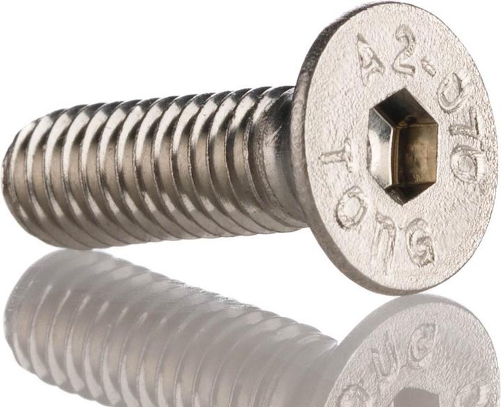 Produktbild RS PRO Schrauben Senkkopf DIN7991 M6x20mm (50 Schrauben pro Stück)