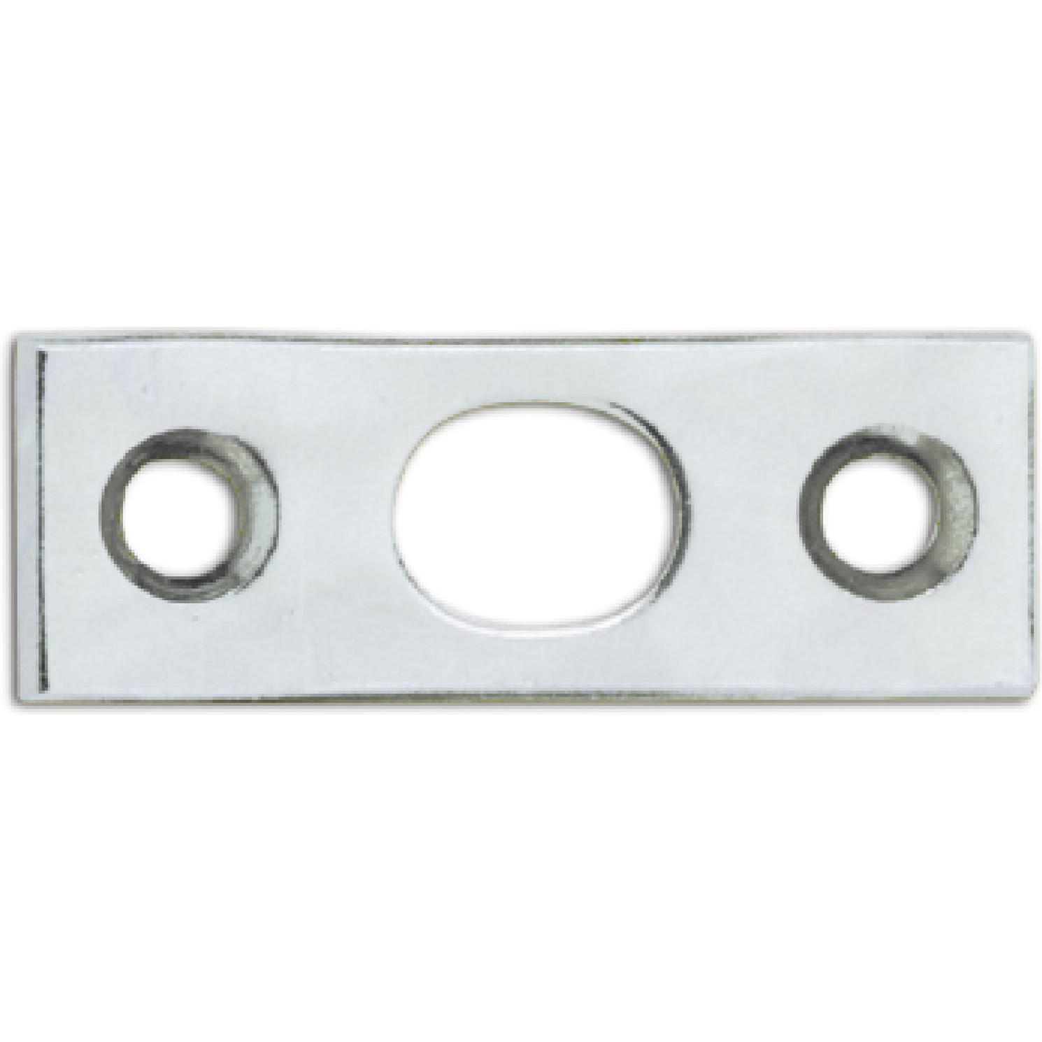 Strenger, Baubeschläge + Holzverbinder, Türkantriegel Schliessblech oval (Türbeschlag) 40x15x2mm, Edelstahl (1 Stk.)