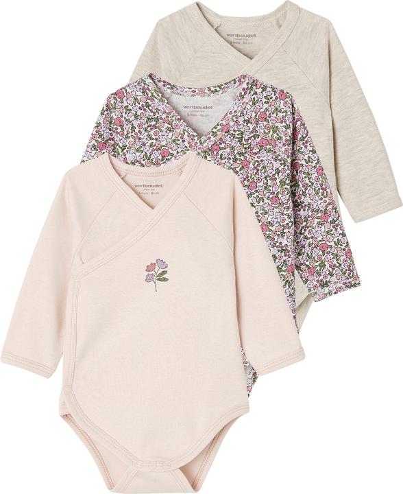 Immagine prodotto Vertbaudet Bio-Kollektion: 3er-Pack Baby Langarmbodys, Blumen (56)
