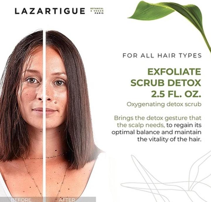 Actual product image Lazartigue Exfoliate Scrub Detox Oxy 75 ml (75 ml, Liquid shampoo)