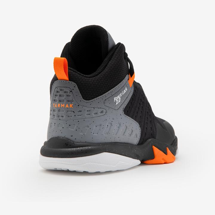 Actual product image Tarmak Kids basketball shoes high - SS500 black/orange (33)