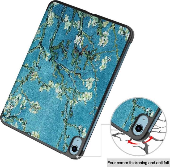 Produktbild Cover-Discount iPad 2022 (10.Gen) - Tri-fold Smart Leder Case Blüten (iPad 2022 (10. Gen))