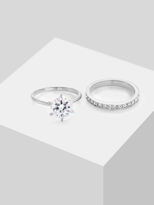Actual product image Elli 2er Set verziert mit Kristallen (56, 925 Silver)