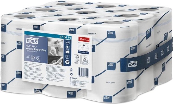 Actual product image Tork Reflex multi-purpose cleaning roll, 2-ply, white, 67 m thick, paper wipes made of tissue (1 x)