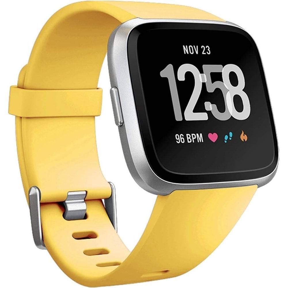Strap-it Armband (Silikon, Versa 2), Uhrenarmband, Gelb