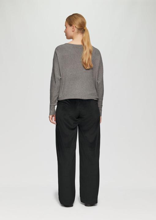 Actual product image S.Oliver Hose Wide-Leg-Hose aus Samt mit elastischem Bund (46)
