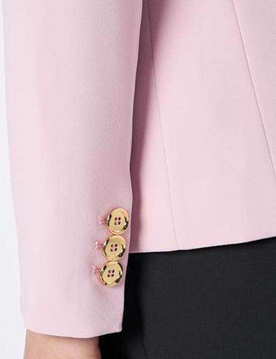 Actual product image Pinko Granat Crêpe Stretch Jacket with Metallic Button (44)
