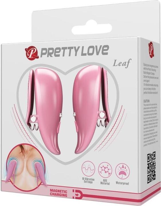 Produktbild Pretty Love Blatt Vibrierende Nippelklemmen Rosa