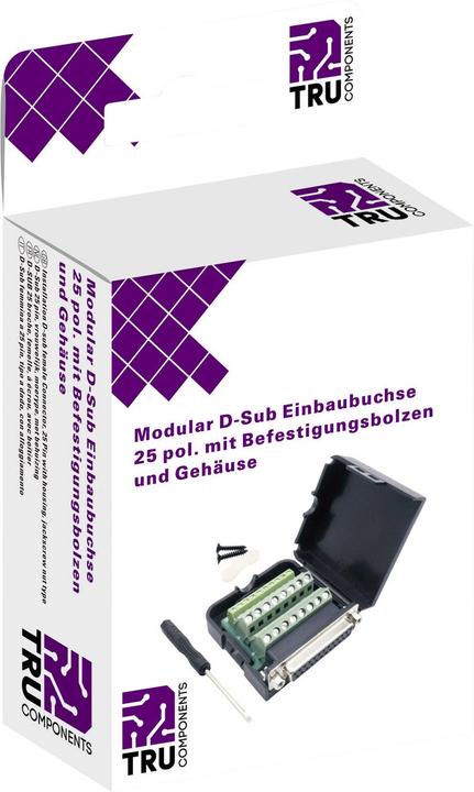 Produktbild Tru Components D-SUB Buchsenleisten-Set Polzahl 25 Schrauben 1 St.